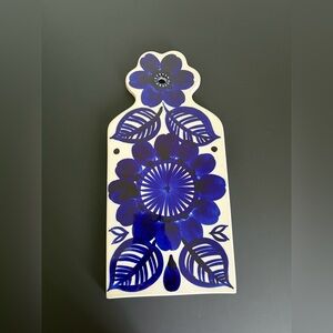 Floral Blue and White Ceramic Cutting Board